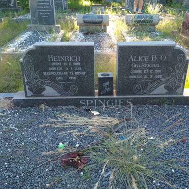 SPINGIES Heinrich 1900-1959 &amp; Alice B.O. REICHEL 1908-1960