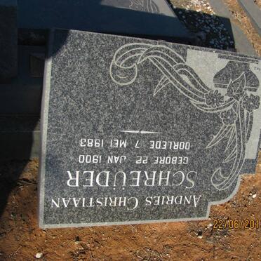 SCHREÜDER Andries Christiaan 1900-1983