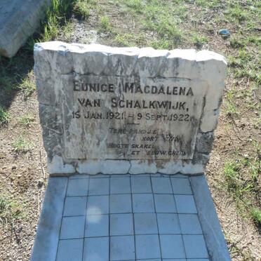 SCHALKWIJK Eunice Magdalena, van 1921-1922