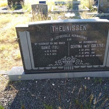 THEUNISSEN Daniel 1908-1972 &amp; Gertina COETZEE 1907-1981