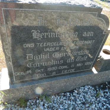 TOIT David Gerhardus Cornelius, du 1890-1962 &amp; Joenetha Petronella 1896-1977