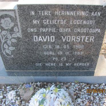 VORSTER David 1908-1983