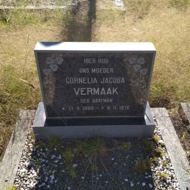 VERMAAK Cornelia Jacoba nee SAAYMAN 1888-1976