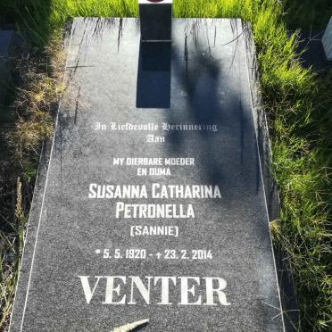 VENTER Susanna Catharina Petronella 1920-2014