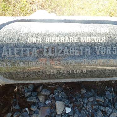 VORSTER Aletta Elizabeth nee JACOBS 1879-1961