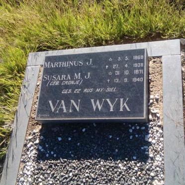WYK Marthinus J., van 1868-1938 &amp; Susara M.J. CRONJE 1871-1940