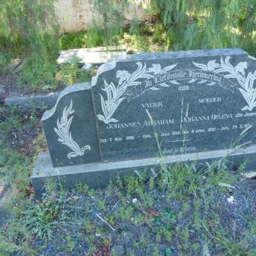 WYK Johannes Abraham, van 1886-1956 &amp; Johanna Helena JOUBERT 1890-1971