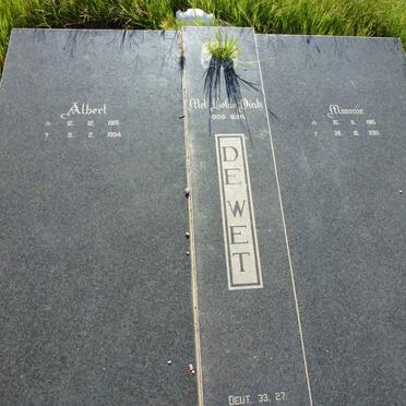 WET Albert, de 1915-1994 &amp; Mimmie 1915-2011