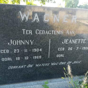 WAGNER Johnny 1904-1968 &amp; Jeanette 1908-