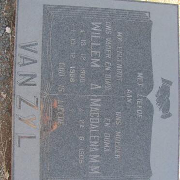 ZYL Willem A., van 1900-1986 &amp; Magdalena M.M. 1906-