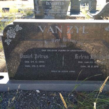 ZYL Daniel Petrus, van 1892-1972 &amp; Helena Elizabeth VAN ZYL 1903-1978