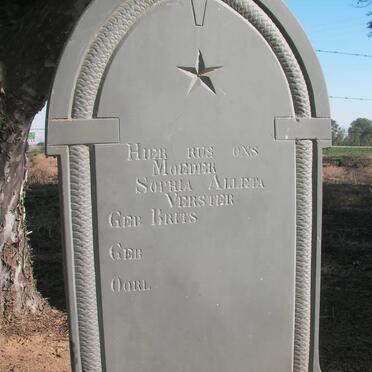 VERSTER Sophia Aletta nee BRITS