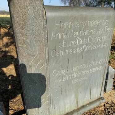 RENSBURG Anna Magdalena, van nee CONRADIE 1888-1943