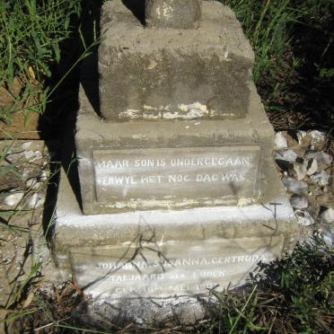 TALJAARD Johanna Susanna Gertruida nee LOOCK 1901-?