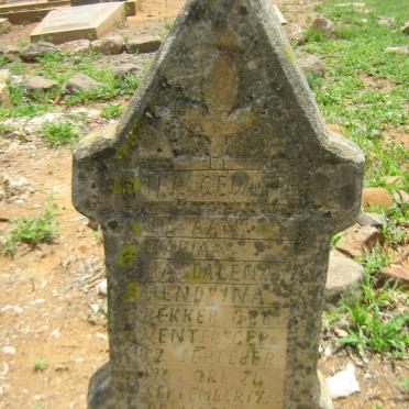 BEKKER Maria Magdalena Hendrina nee VENTER 1902-1938