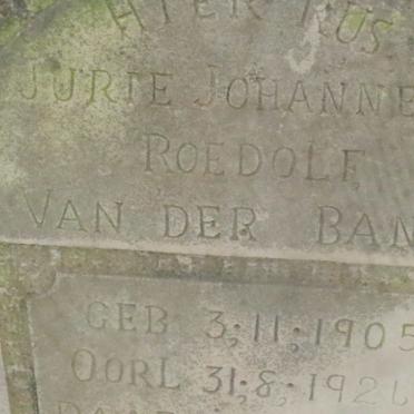 BANK Jurie Johannes Roelof, van der 1905-1926 