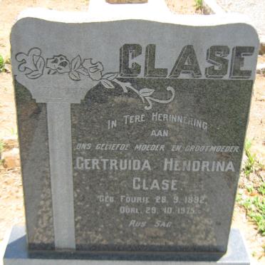 CLASE Gertruida Hendrina nee FOURIE 1892-1975