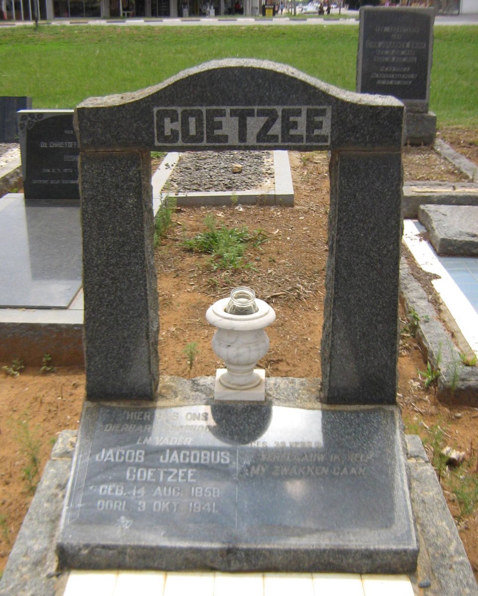 COETZEE Jacob Johannes 1858-1941