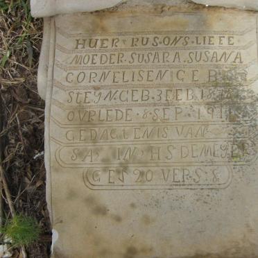 CORNELISEN Susara Susana nee STEYN 1878-1911
