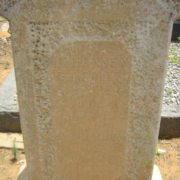 COLLER Adolf Johannes, van 1847-1928