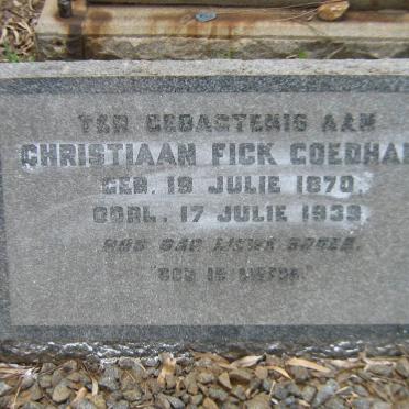 GOEDHALS Christiaan Fick 1870-1939