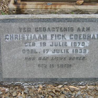 GOEDHALS Christiaan Fick 1870-1939