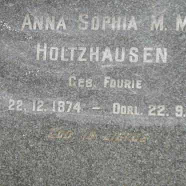 HOLTZHAUSEN Anna Sophia M.M. nee FOURIE 1874-1945