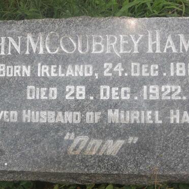 HAMILTON John McOubrey 1880-1922