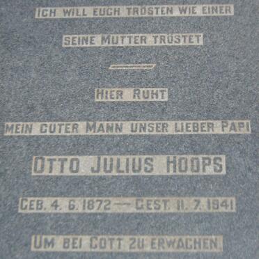 HOOPS Otto Julius 1872-1941