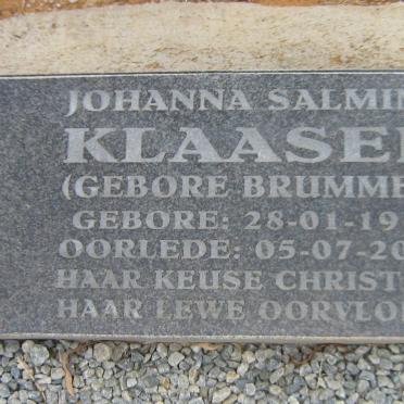 KLAASEN Johanna Salmina nee BRUMMER 1913-2003