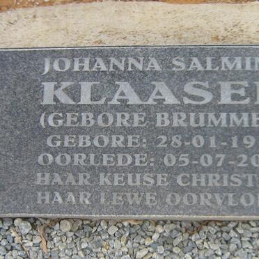 KLAASEN Johanna Salmina nee BRUMMER 1913-2003