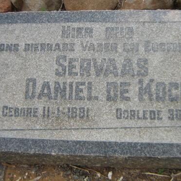 KOCK Servaas Daniel, de 1881-1954