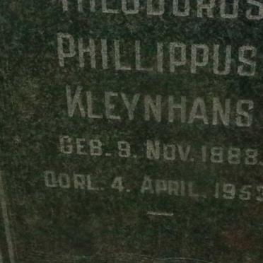 KLEYNHANS Theodorus Phillippus 1888-1953 &amp; Anna Elizabeth CLAASEN 1890-1949 
