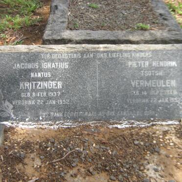 KRITZINGER Jacobus Ignatius 1937-1952 :: VERMEULEN Pieter Hendrik 1946-1952