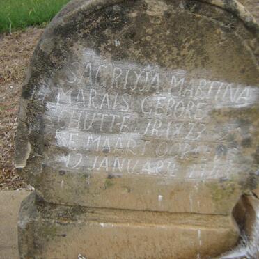 MARAIS Sagriyja Martina nee SCHUTTE 1873-1943