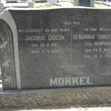 MORKEL Jacobus Gideon 1887-1955 &amp; Hendrika Christina MEINTJES 1892-1961