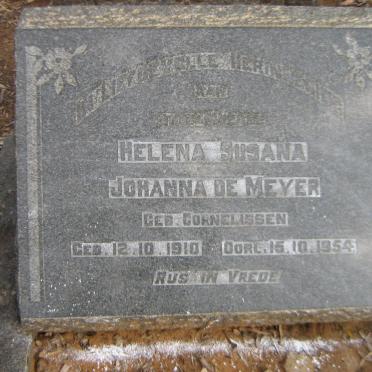 MEYER Helena Susana Johanna, de nee CORNELISSEN 1910-1954