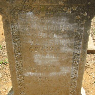 NEL Elizabetha Johanna nee V. D. MERWE 1859-1932