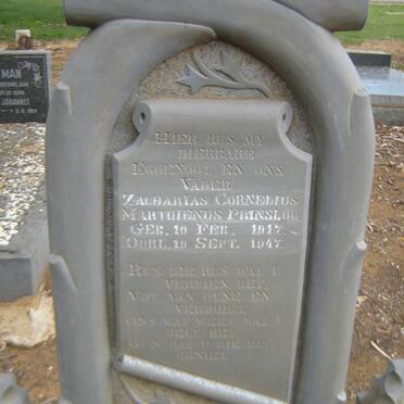 PRINSLOO Zacharias Cornelius Marthienus 1917-1947