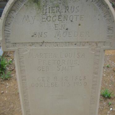 PRETORIUS Martha Louisa nee SMIT 1868-1950