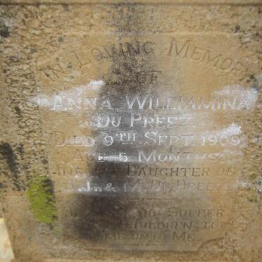 PREEZ Anna Williamina, du -1909