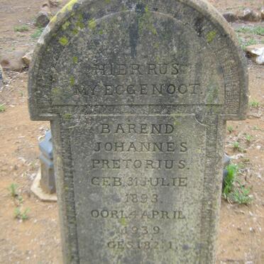 PRETORIUS Barend Johannes 1893-1939
