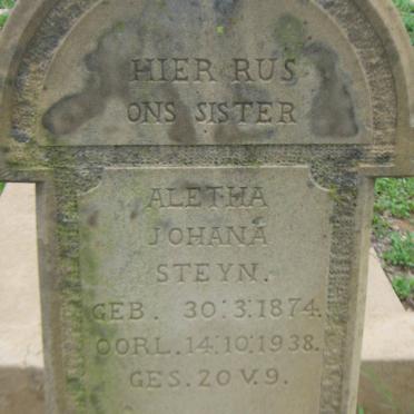 STEYN Aletha Johana 1874-1938