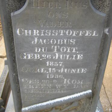TOIT Chrisstoffel Jacobus, du 1857-1936