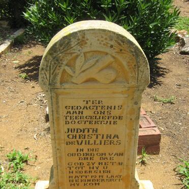 VILLIERS Judith Christina, de