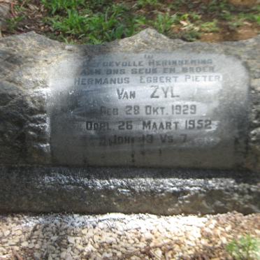 ZYL Hermanus Egbert Pieter, van 1929-1952