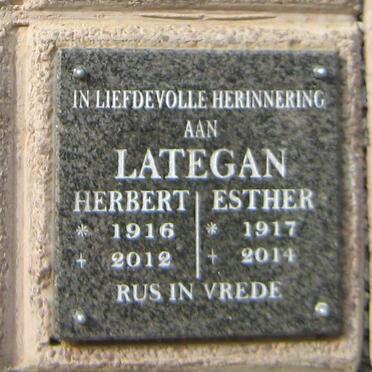 LATEGAN Herbert 1916-2012 &amp; Esther 1917-2014