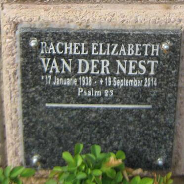 NEST Rachel Elizabeth, van der 1938-2014