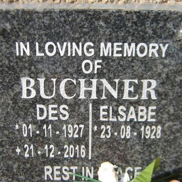 BUCHNER Des 1927-2016 &amp; Elsabe 1928-