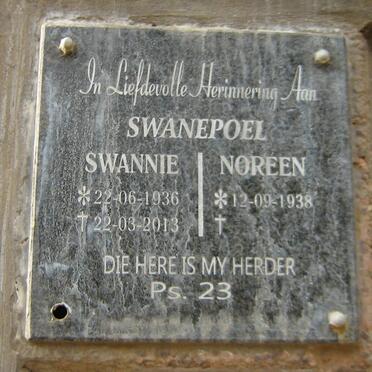 SWANEPOEL Swannie 1936-2013 &amp; Noreen 1938-